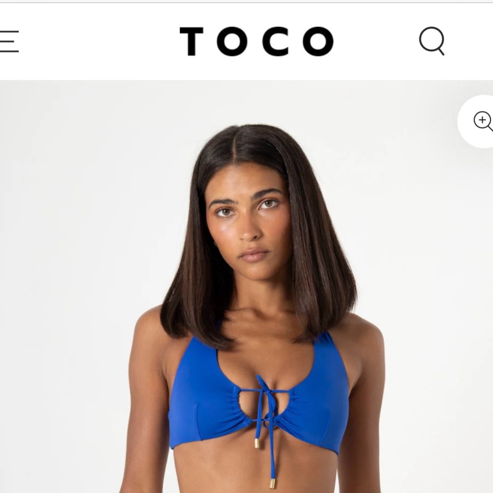 TOCO Maracas bikini top - L - Blue (Sapphire)